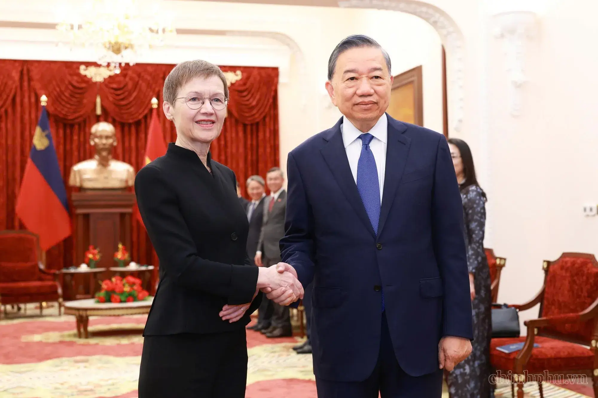 Tổng Bí thư, Chủ tịch nước Tô Lâm tiếp Thủ tướng Liechtenstein- Ảnh 1.
