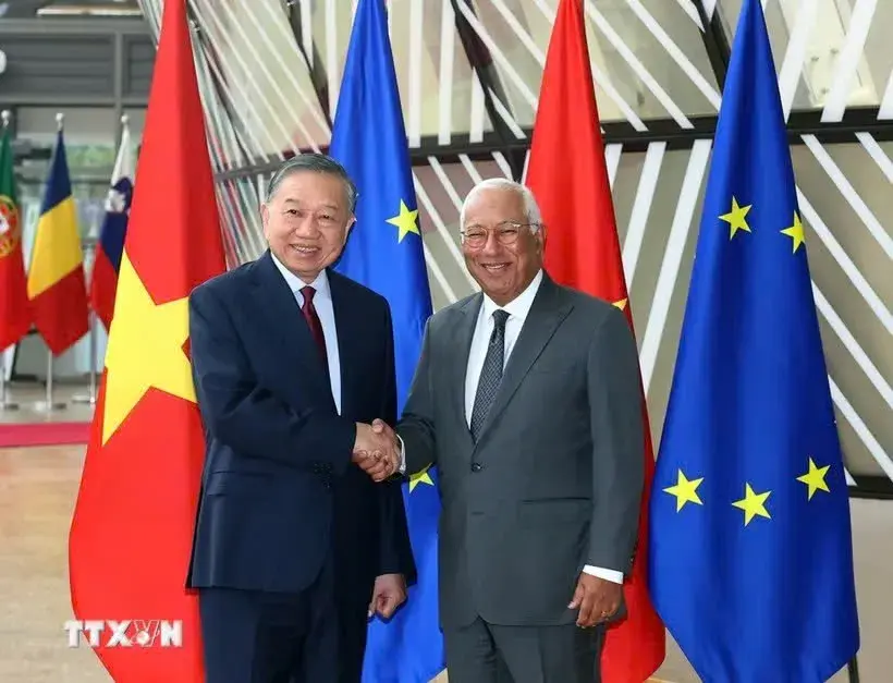Thông cáo báo chí chung về chuyến thăm chính thức Liên minh châu Âu của Tổng Bí thư, Chủ tịch nước Tô Lâm- Ảnh 1.