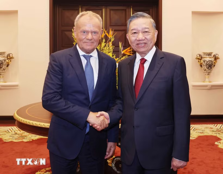 Tổng Bí thư, Chủ tịch nước Tô Lâm tiếp Thủ tướng Ba Lan Donald Tusk Tổng Bí thư, Chủ tịch nước Tô Lâm tiếp Thủ tướng Ba Lan Donald Tusk