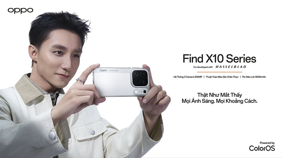 Oppo Find X10 series trình làng tại Việt Nam với hệ thống 3 camera 200MP đột phá