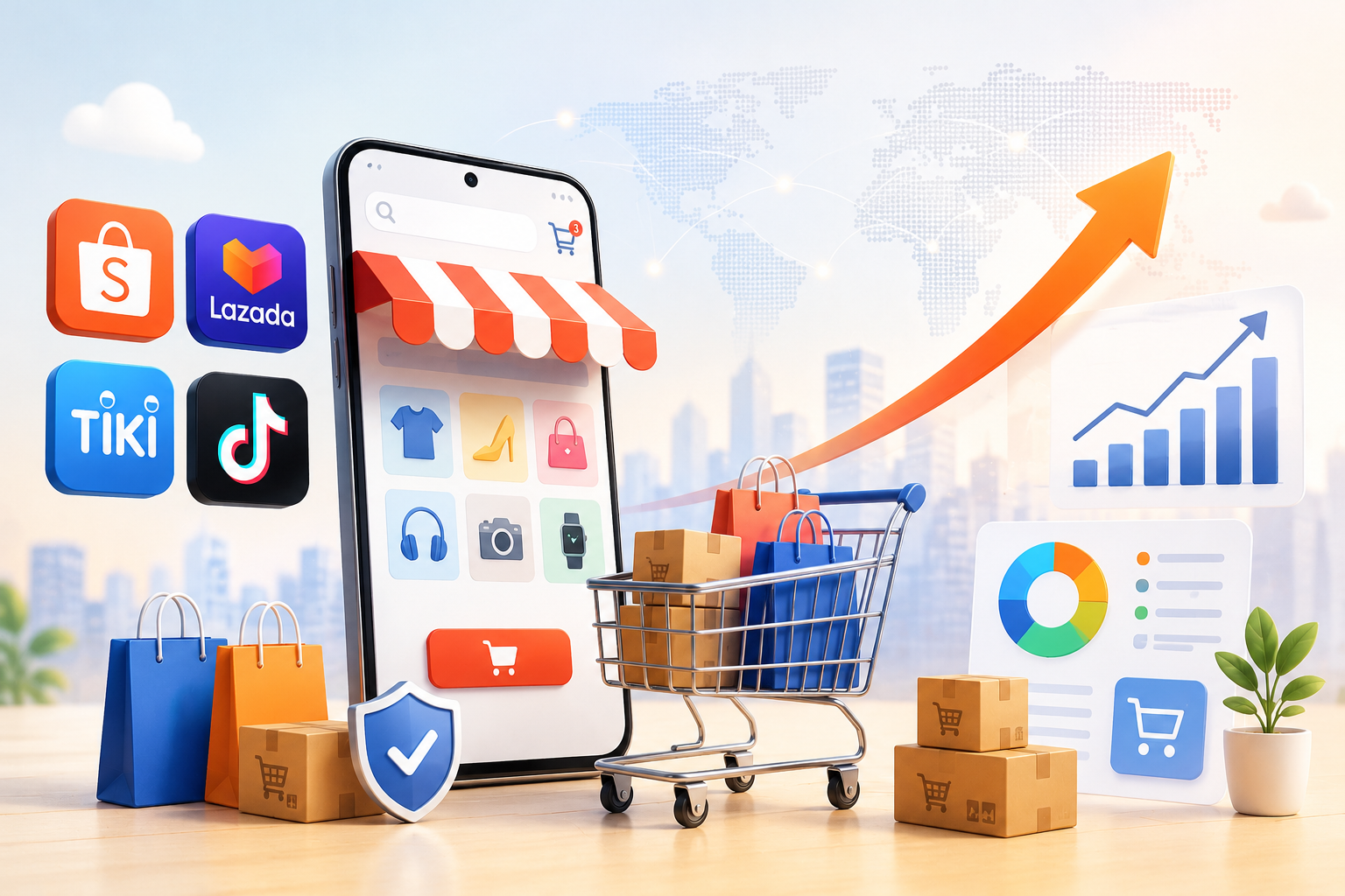Người Việt chi gần 442.000 tỷ mua hàng trên 4 sàn TMĐT: TikTok Shop áp sát Shopee với khoảng cách gần 2% Người Việt chi gần 442.000 tỷ mua hàng trên 4 sàn TMĐT: TikTok Shop áp sát Shopee với khoảng cách gần 2%