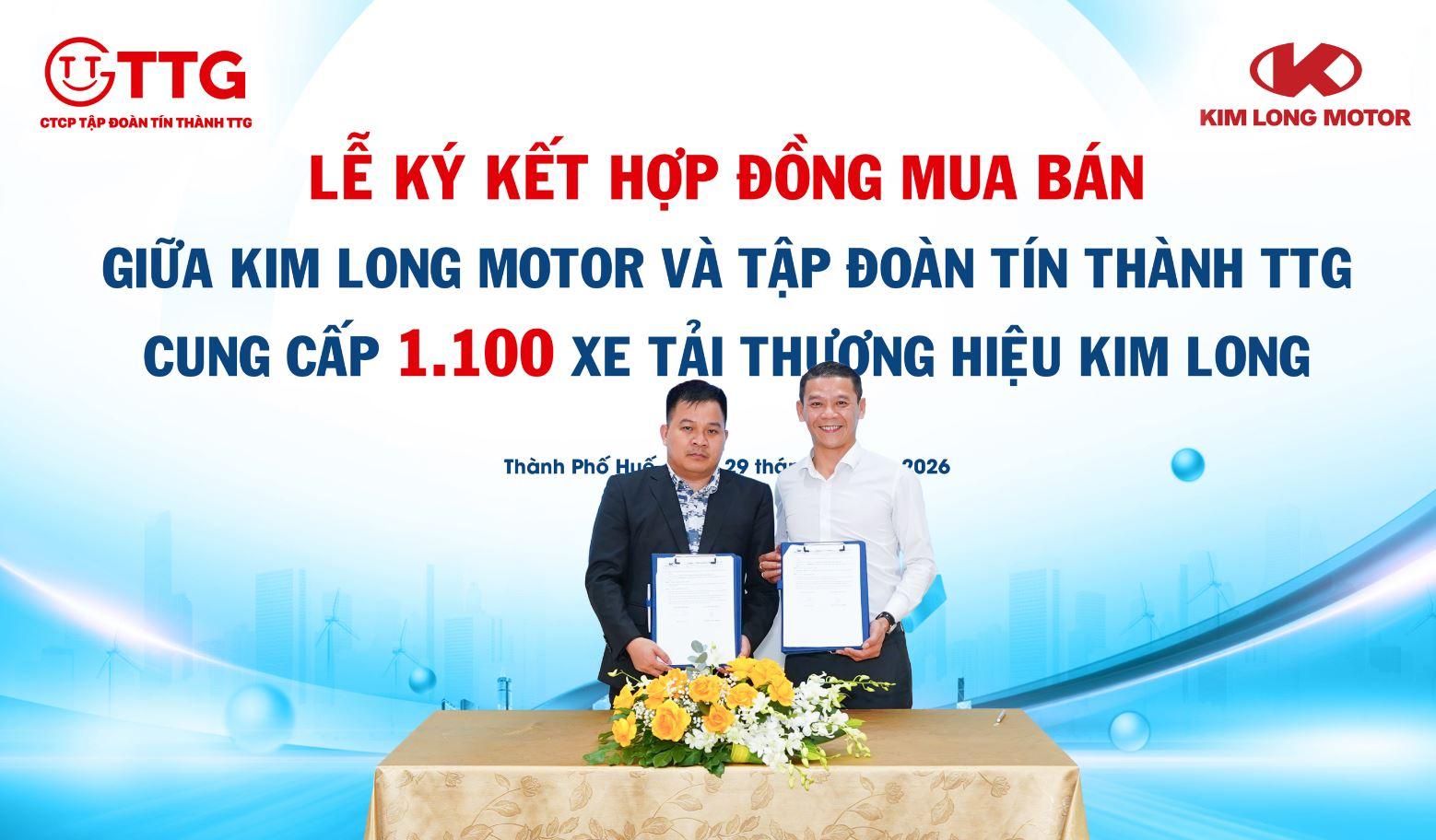 Thương vụ 1.100 xe tải: Cái bắt tay chiến lược giữa Kim Long Motor và Tín Thành TTG