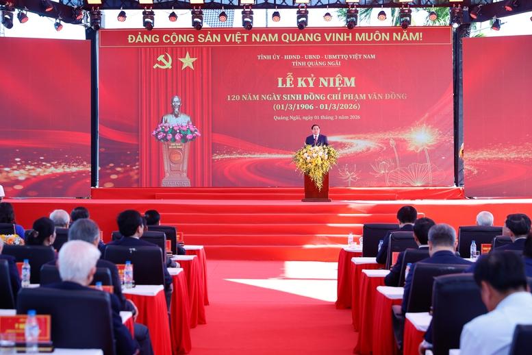Thủ tướng Phạm Minh Chính dự lễ kỷ niệm 120 năm Ngày sinh Thủ tướng Phạm Văn Đồng Thủ tướng Phạm Minh Chính dự lễ kỷ niệm 120 năm Ngày sinh Thủ tướng Phạm Văn Đồng