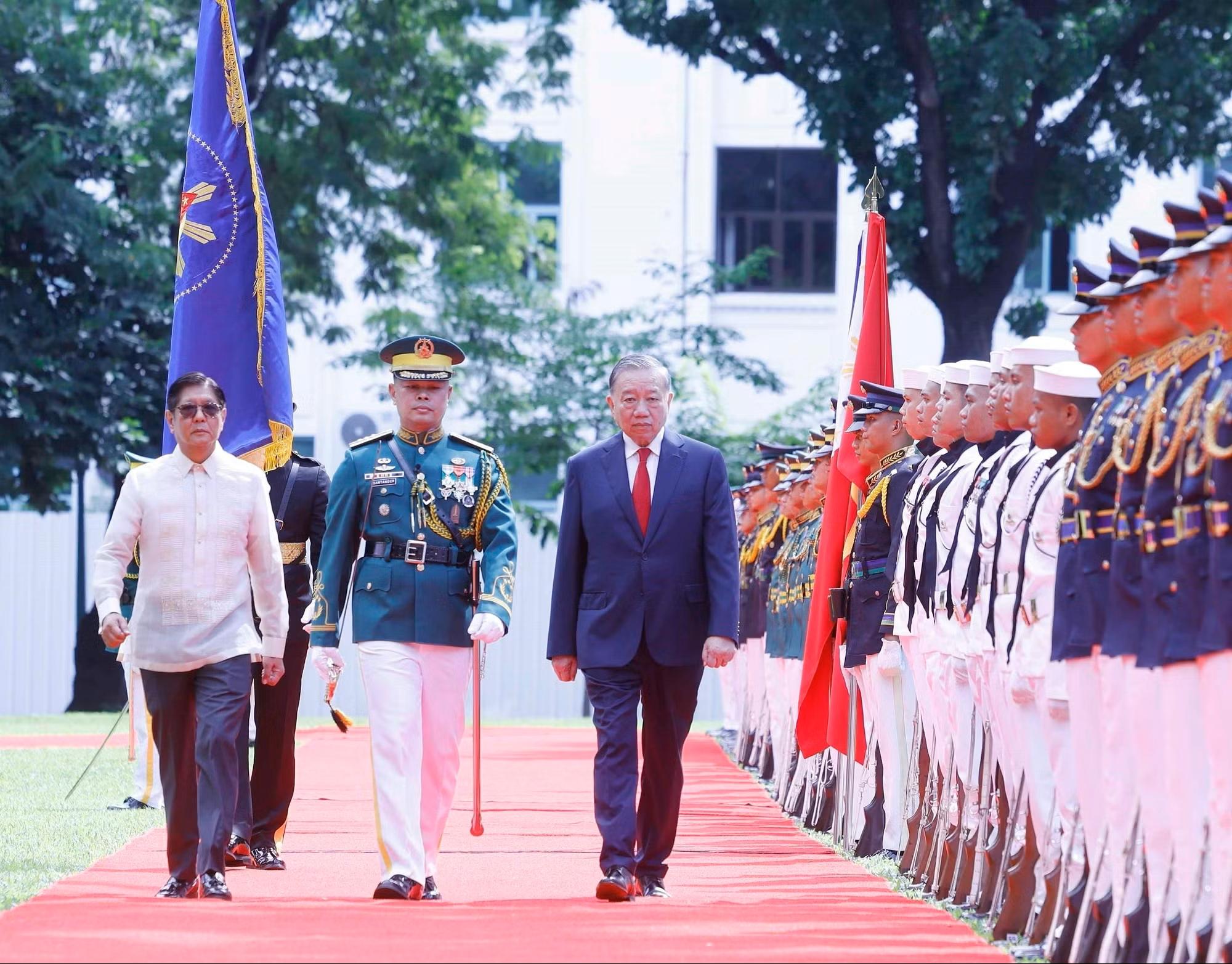 Lễ đón Tổng Bí thư, Chủ tịch nước Tô Lâm và Phu nhân thăm cấp Nhà nước tới Philippines Lễ đón Tổng Bí thư, Chủ tịch nước Tô Lâm và Phu nhân thăm cấp Nhà nước tới Philippines