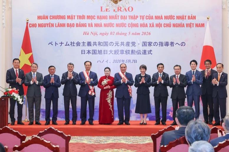Nhật Bản trao Huân chương Mặt trời mọc tặng nguyên lãnh đạo Đảng, Nhà nước Việt Nam