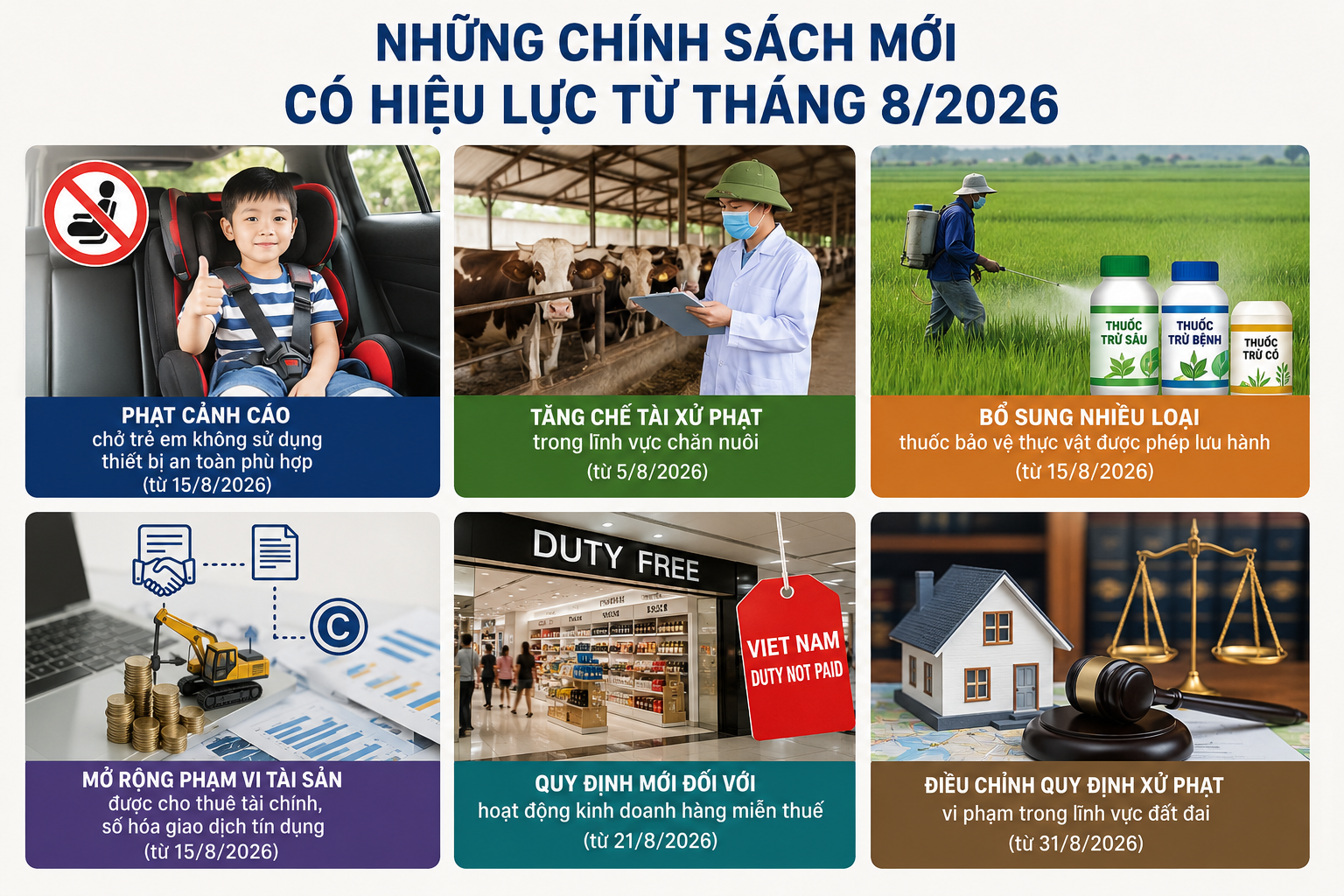 Chính sách mới có hiệu lực từ tháng 8/2026: Siết quản lý, tạo thuận lợi cho sản xuất kinh doanh Chính sách mới có hiệu lực từ tháng 8/2026: Siết quản lý, tạo thuận lợi cho sản xuất kinh doanh