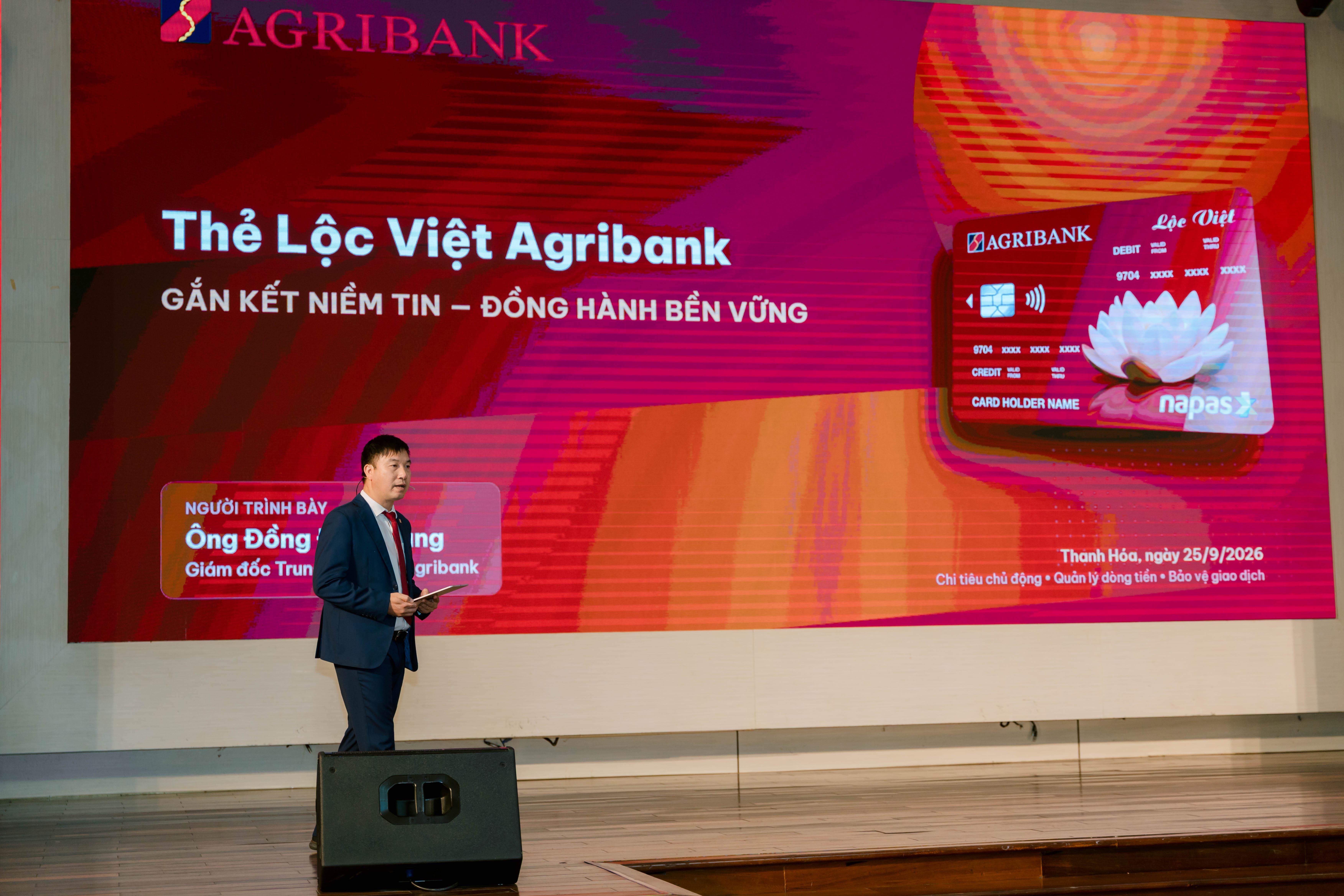 Agribank đẩy mạnh phát triển thẻ Lộc Việt tại tỉnh Thanh Hóa