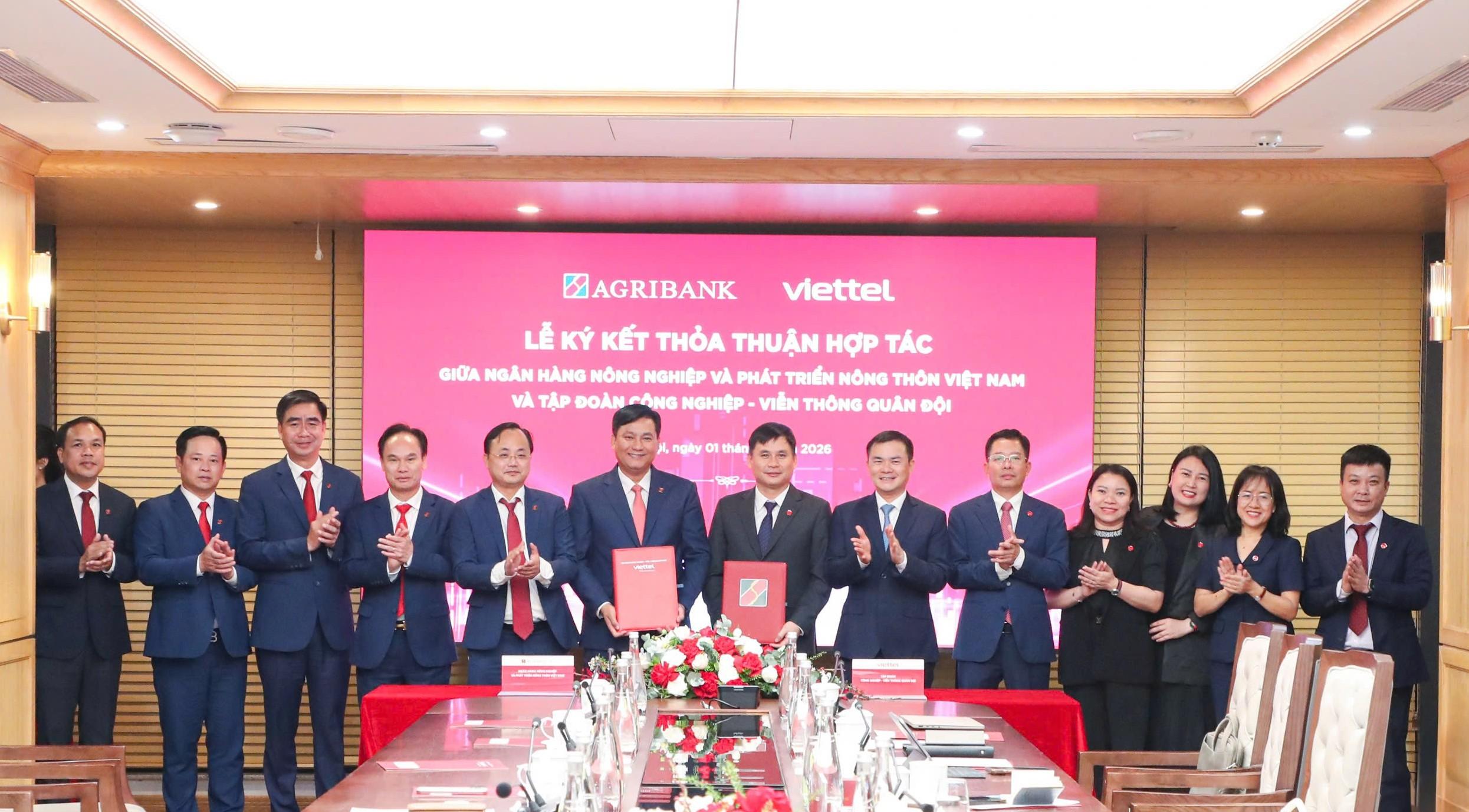 Agribank và Viettel ký kết thỏa thuận hợp tác, kết nối sức mạnh vì tương lai số