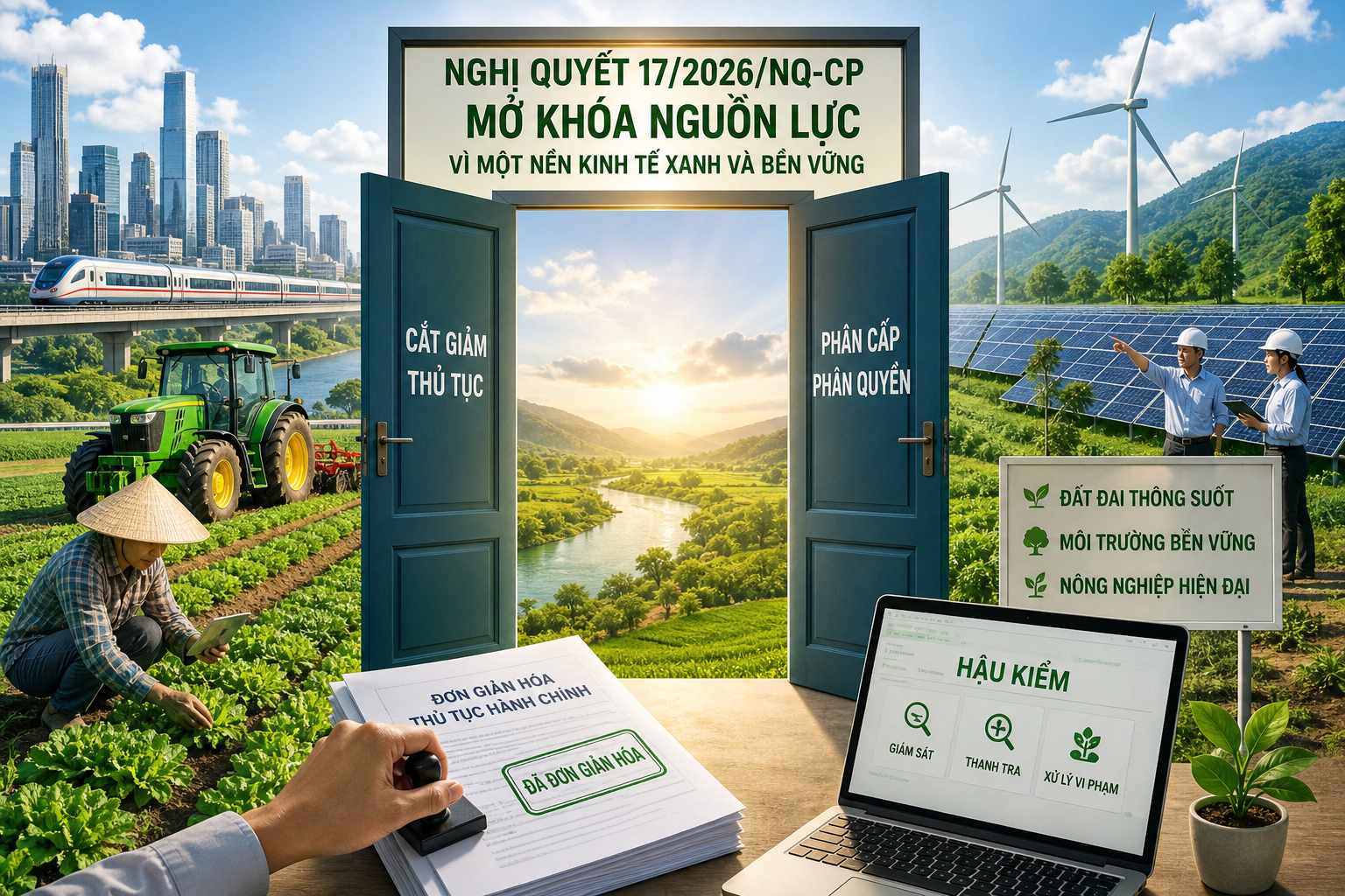 Nghị quyết 17: “Mở khóa” đất đai, môi trường và nông nghiệp để tạo động lực tăng trưởng mới