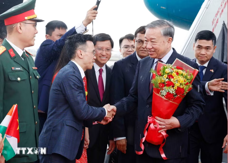 Tổng Bí thư, Chủ tịch nước Tô Lâm bắt đầu thăm cấp Nhà nước Cộng hòa Ấn Độ