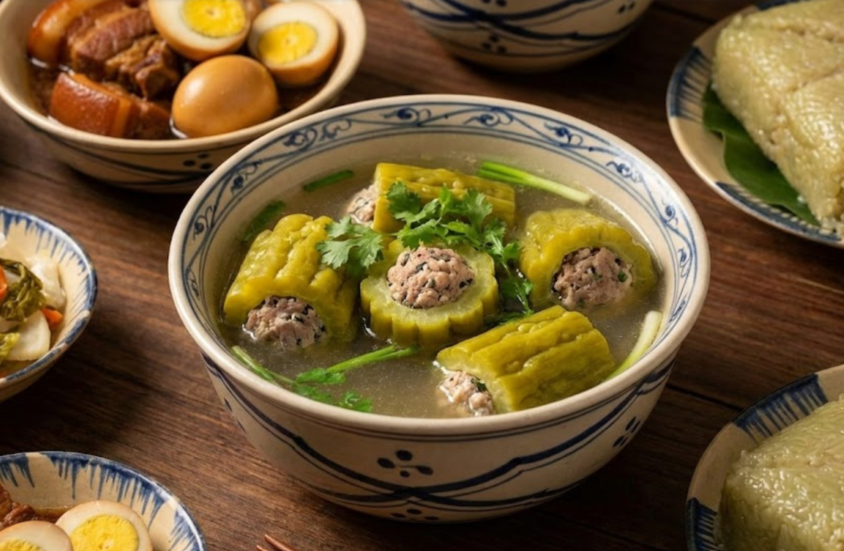 Canh mướp đắng nhồi thịt, món ngon bổ dưỡng cho ngày nắng nóng Canh mướp đắng nhồi thịt, món ngon bổ dưỡng cho ngày nắng nóng