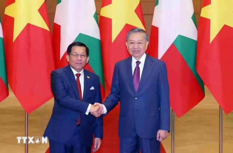 Tổng Bí thư, Chủ tịch nước Tô Lâm hội đàm với Tổng thống Myanmar Min Aung Hlaing Tổng Bí thư, Chủ tịch nước Tô Lâm hội đàm với Tổng thống Myanmar Min Aung Hlaing