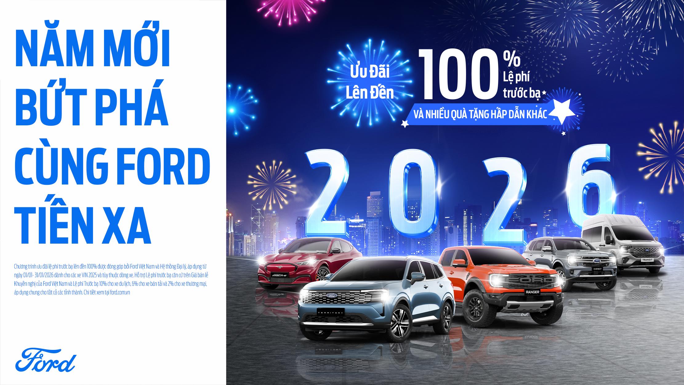 Ford Việt Nam ưu đãi 100% lệ phí trước bạ chào năm mới Ford Việt Nam ưu đãi 100% lệ phí trước bạ chào năm mới