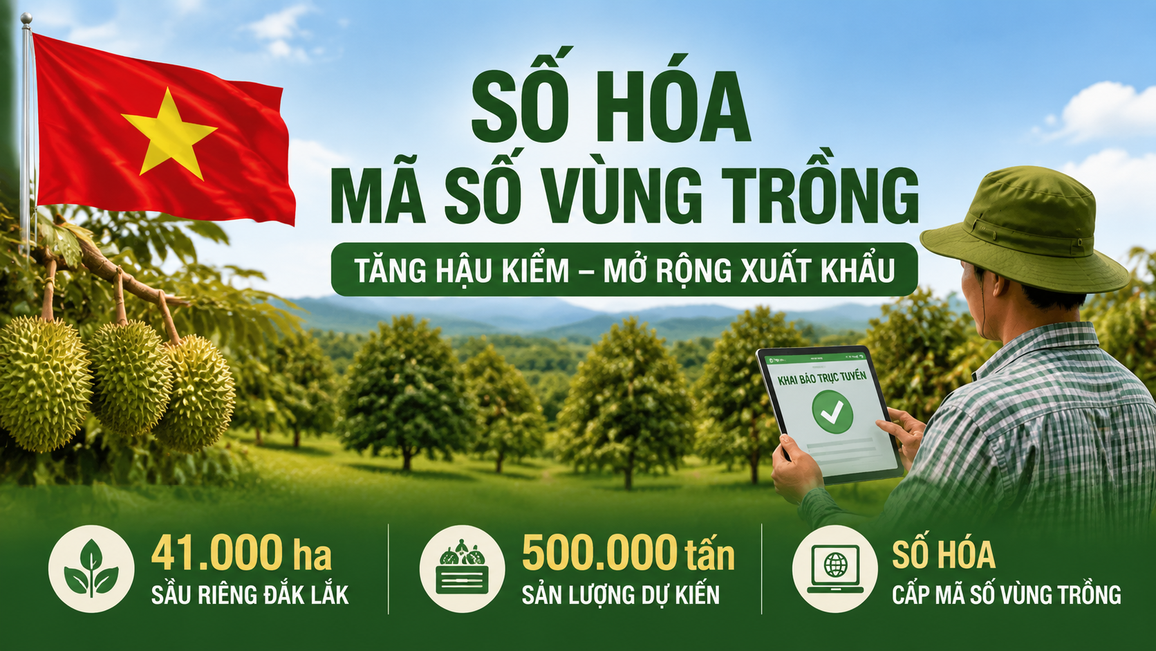 Siết hậu kiểm, số hóa thủ tục cấp mã số vùng trồng để mở rộng cửa cho nông sản Việt Siết hậu kiểm, số hóa thủ tục cấp mã số vùng trồng để mở rộng cửa cho nông sản Việt