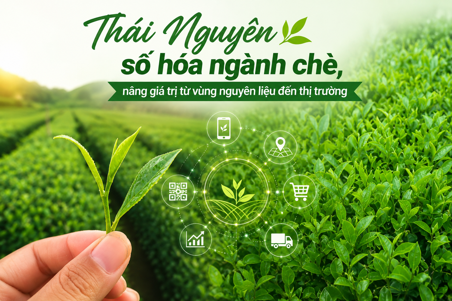 Thái Nguyên số hóa ngành chè nâng giá trị từ vùng nguyên liệu đến thị trường Thái Nguyên số hóa ngành chè nâng giá trị từ vùng nguyên liệu đến thị trường