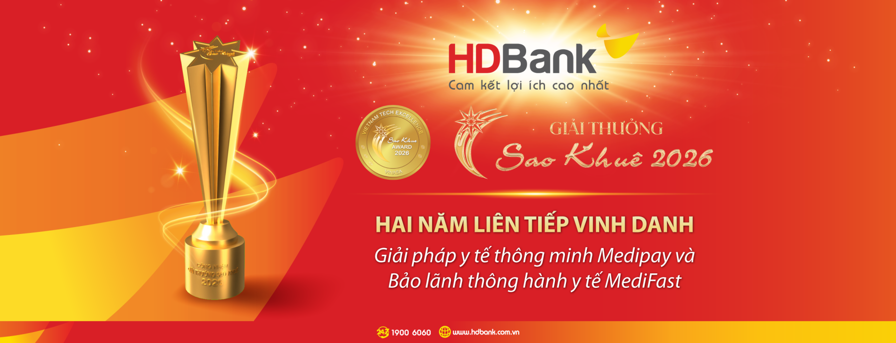 HDBank ghi dấu ấn tại Sao Khuê 2026 với bộ đôi giải pháp y tế số MediPay – MediFast