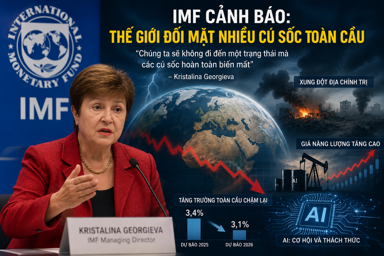 IMF: Thế giới đang bước vào kỷ nguyên của những cú sốc kinh tế liên tiếp