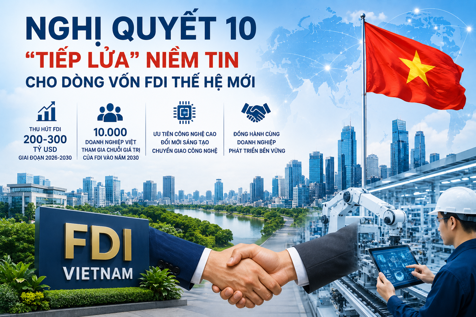 Nghị quyết 10 mở dư địa thu hút FDI chất lượng cao, Việt Nam bước vào cuộc đua giá trị