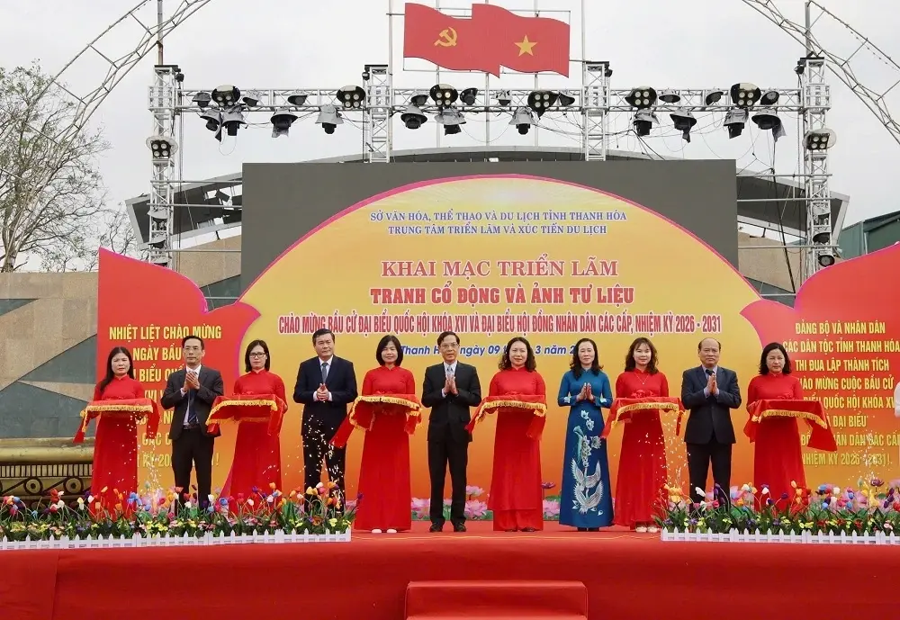 Thanh Hóa: Triển lãm tranh cổ động và ảnh tư liệu chào mừng bầu cử đại biểu Quốc hội khóa XVI và đại biểu HĐND các cấp nhiệm kỳ 2026 – 2031