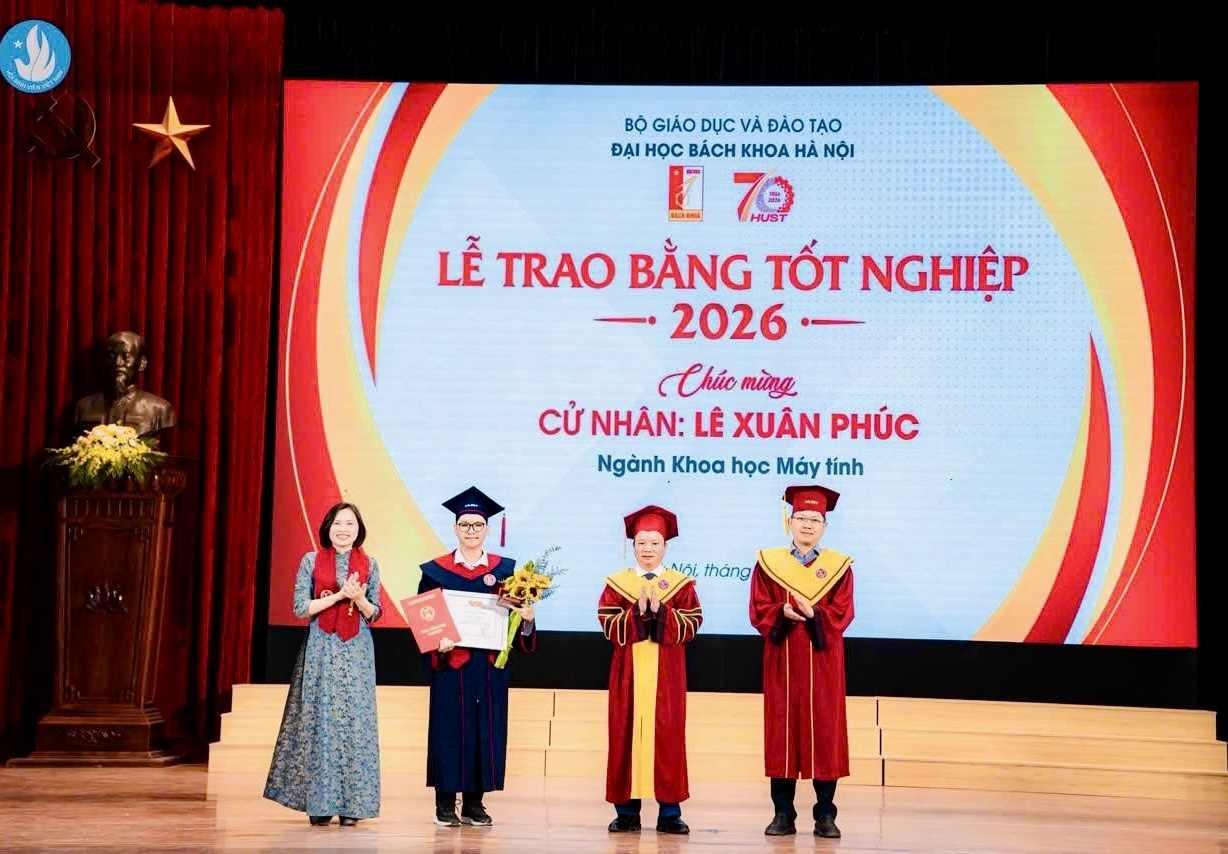 Nam sinh tốt nghiệp xuất sắc của ĐH 'khó ra trường nhất Việt Nam': Là cựu học sinh chuyên Toán, có nhiều dự án AI nổi bật