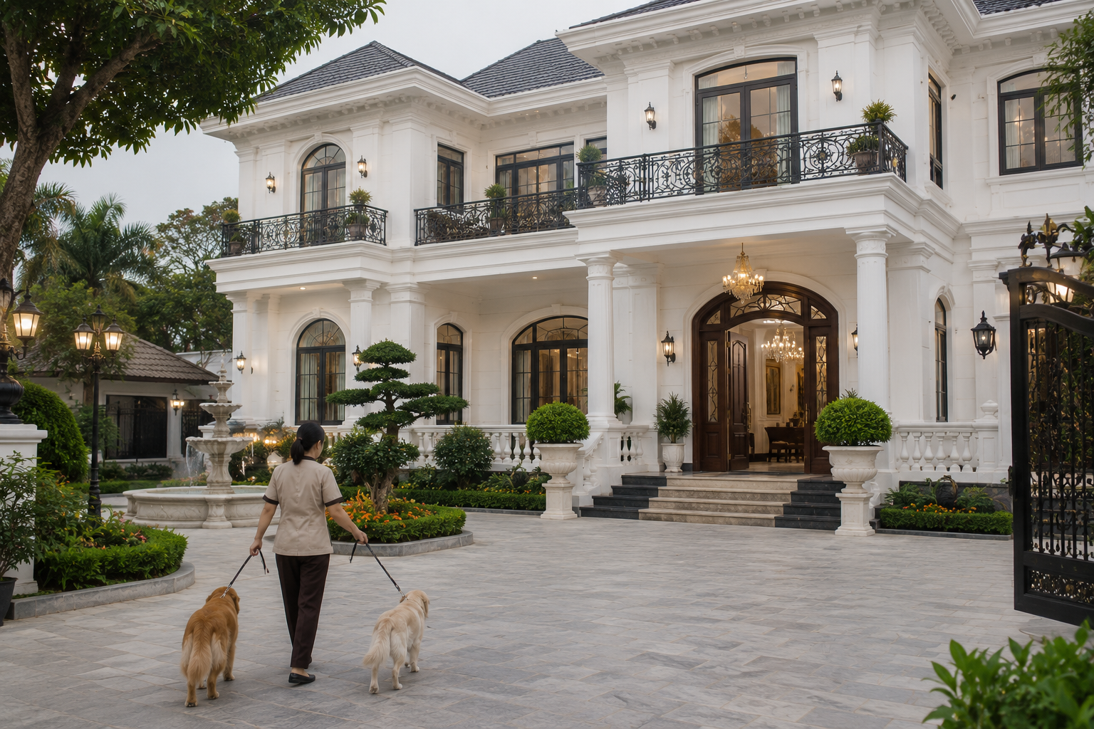 Một gia đình tuyển người giúp việc trông biệt thự, dắt chó đi dạo với mức lương 1,8 tỷ đồng