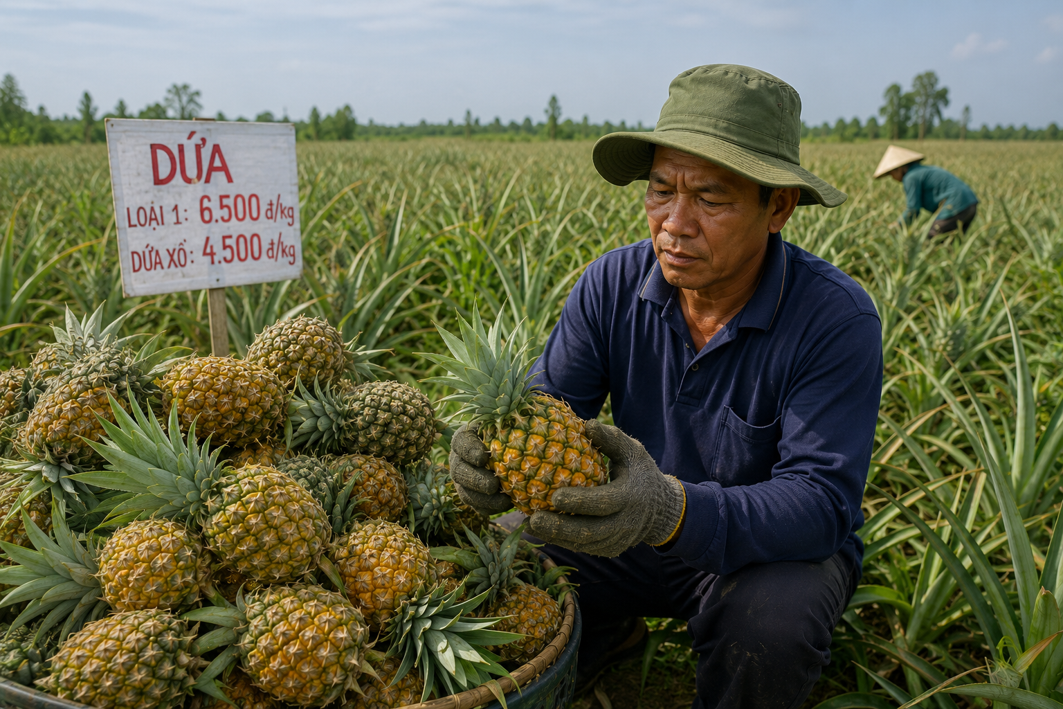 Giá dứa lao dốc, nông dân Đồng Tháp Mười đối mặt bài toán đầu ra Giá dứa lao dốc, nông dân Đồng Tháp Mười đối mặt bài toán đầu ra