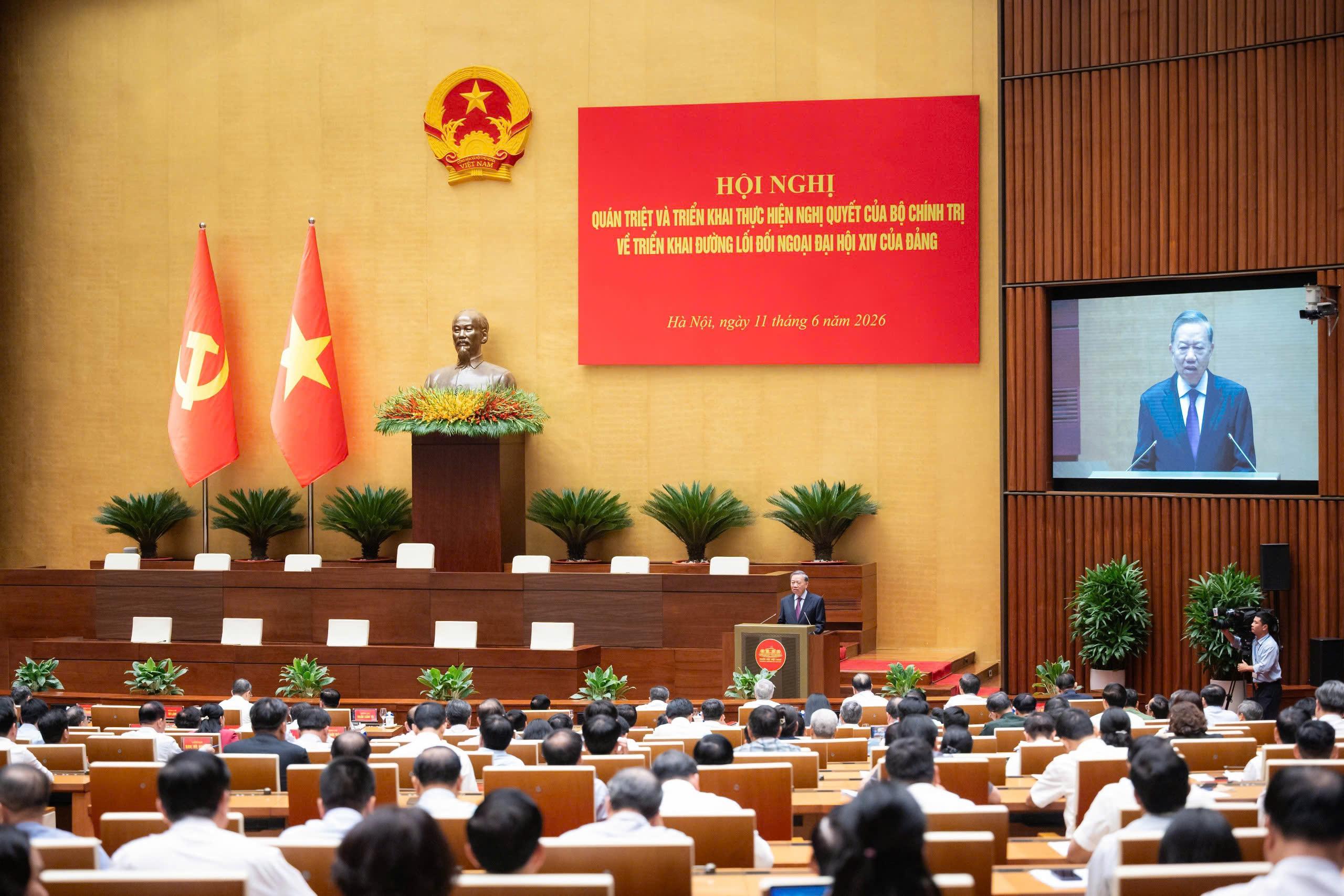 Hội nghị quán triệt Nghị quyết của Bộ Chính trị về đường lối đối ngoại Đại hội XIV của Đảng
