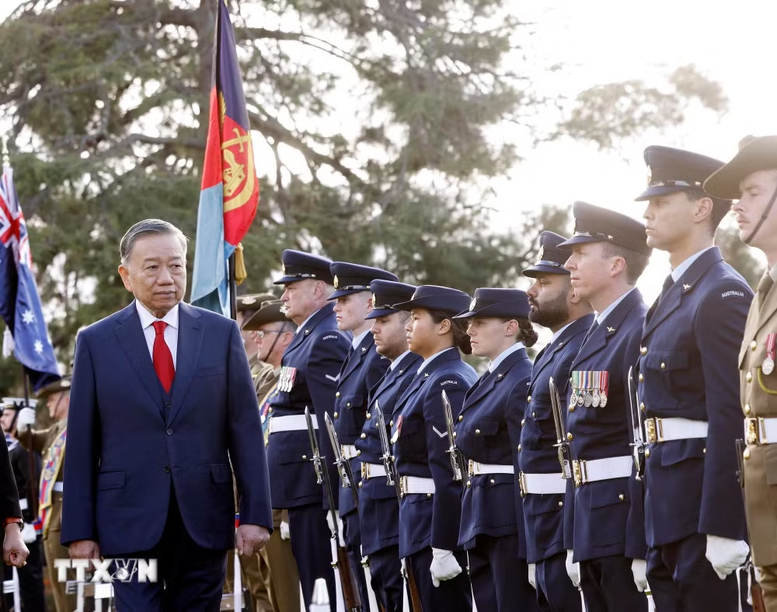 Lễ đón Tổng Bí thư, Chủ tịch nước Tô Lâm thăm cấp Nhà nước Australia Lễ đón Tổng Bí thư, Chủ tịch nước Tô Lâm thăm cấp Nhà nước Australia