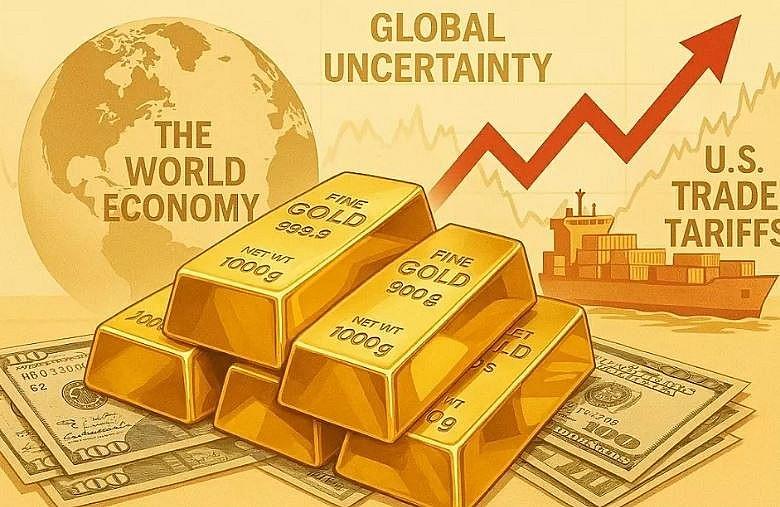 Giá vàng thế giới và trong nước đồng loạt tăng mạnh sau dữ liệu lạm phát Mỹ