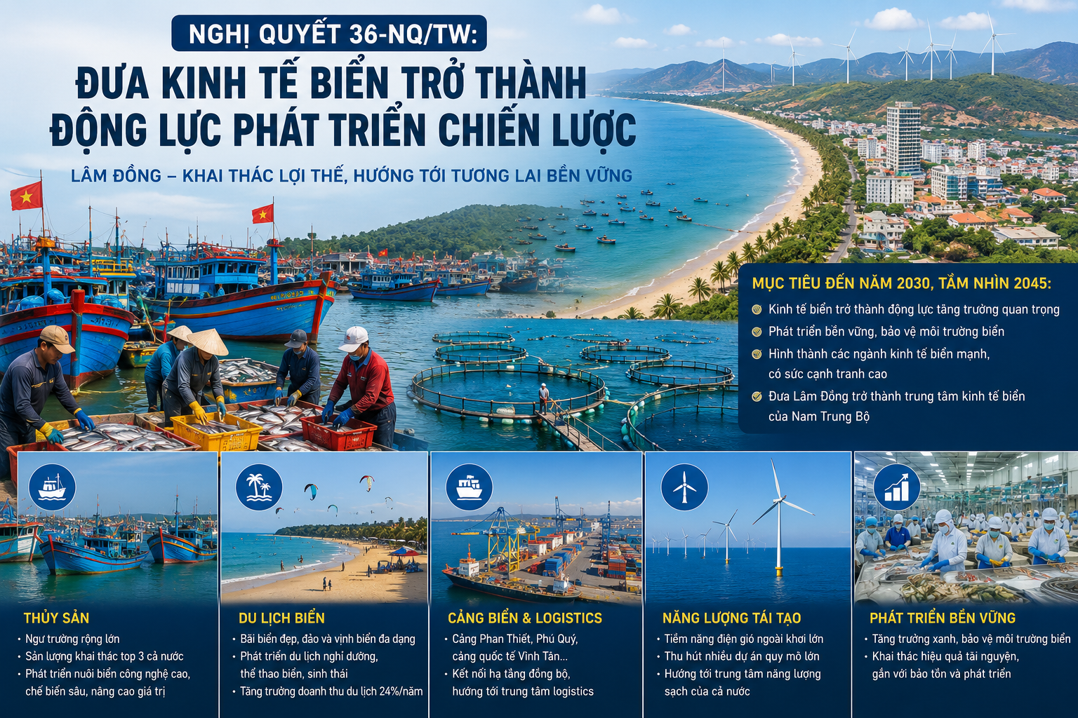 Kinh tế biển Lâm Đồng bứt tốc, hướng tới cực tăng trưởng mới từ biển Kinh tế biển Lâm Đồng bứt tốc, hướng tới cực tăng trưởng mới từ biển