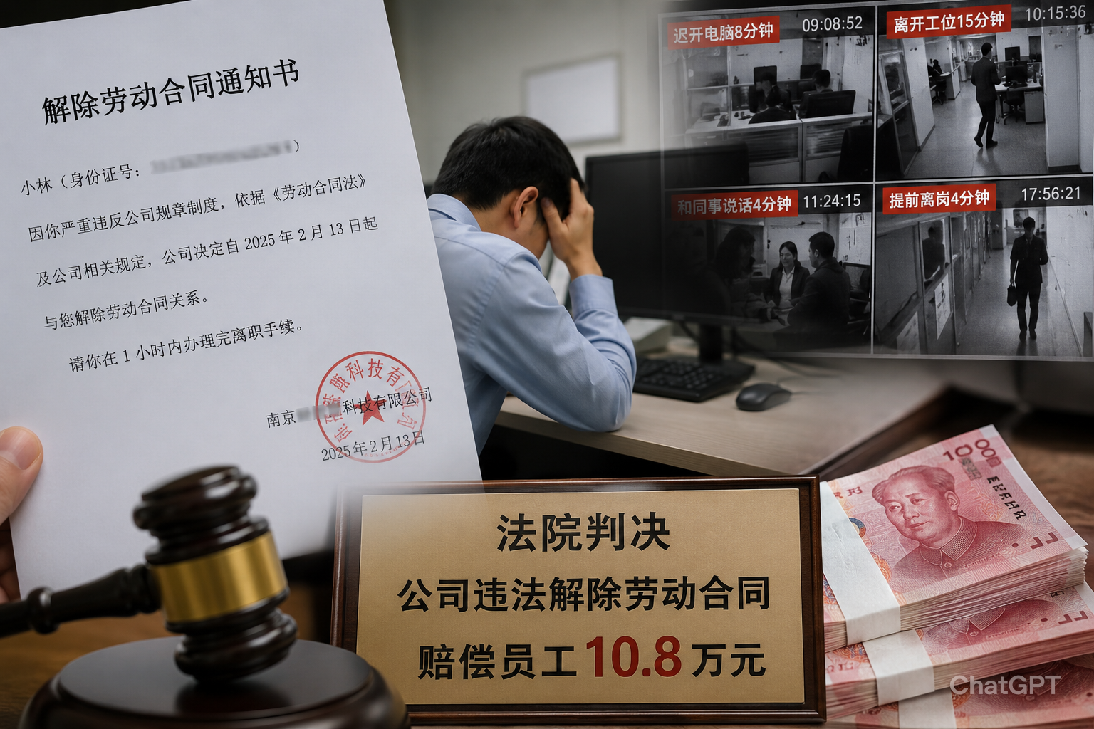 Công ty phải bồi thường hơn 419 triệu đồng vì sa thải nhân viên mở máy tính muộn 8 phút, buôn chuyện với đồng nghiệp trong 4 phút Công ty phải bồi thường hơn 419 triệu đồng vì sa thải nhân viên mở máy tính muộn 8 phút, buôn chuyện với đồng nghiệp trong 4 phút