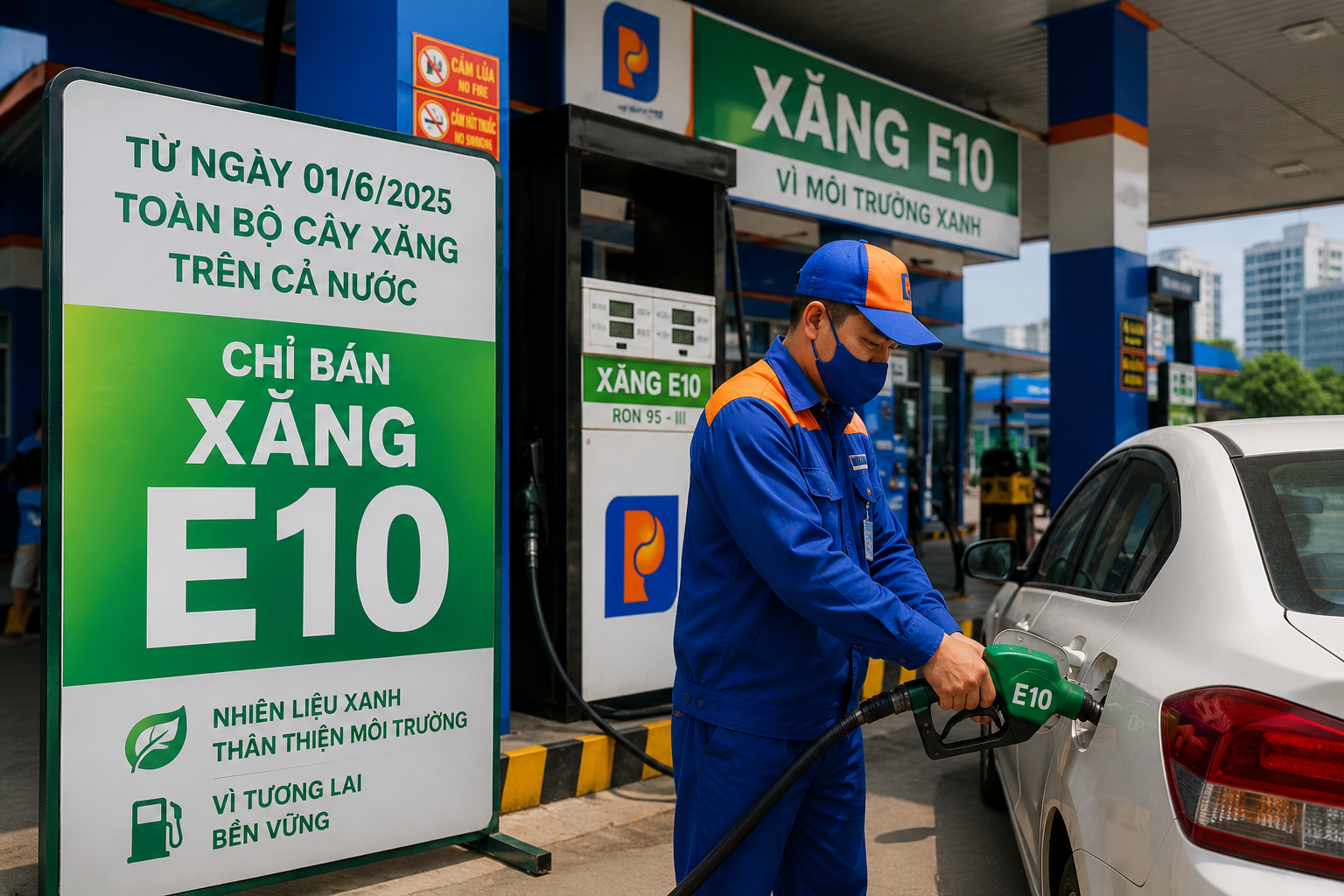 Từ 1/6, xăng E10 phủ sóng toàn quốc, doanh nghiệp gấp rút chuyển đổi hệ thống