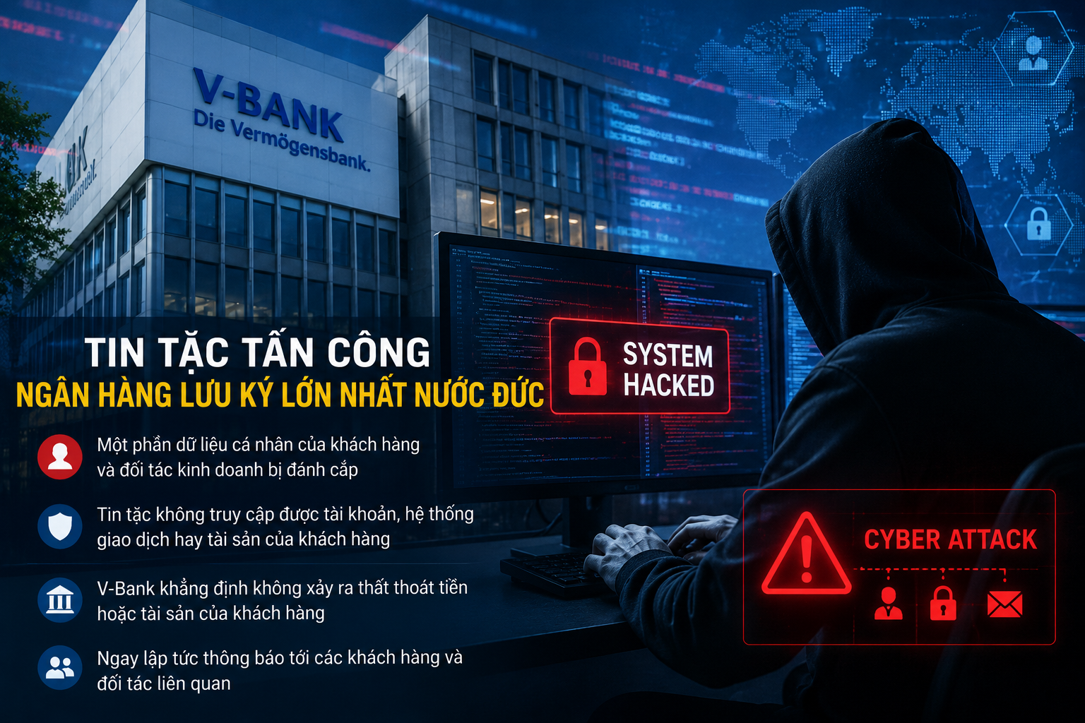 Ngân hàng lưu ký hàng đầu Đức bị tấn công mạng, dấy lên lo ngại về an ninh tài chính số