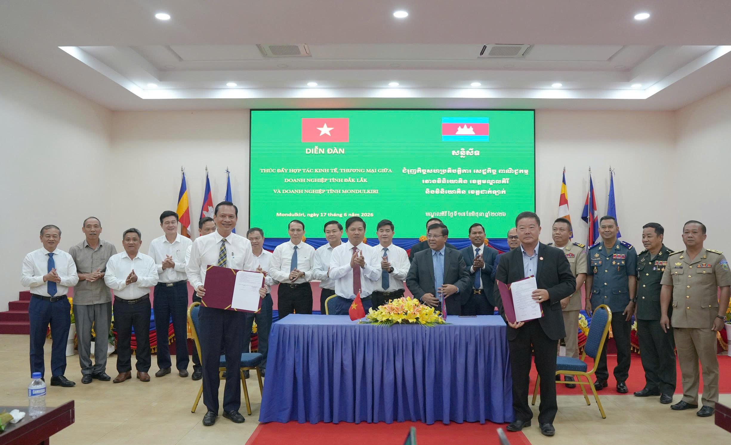 Đắk Lắk thúc đẩy hợp tác kinh tế, thương mại với tỉnh Mondulkiri (Campuchia)