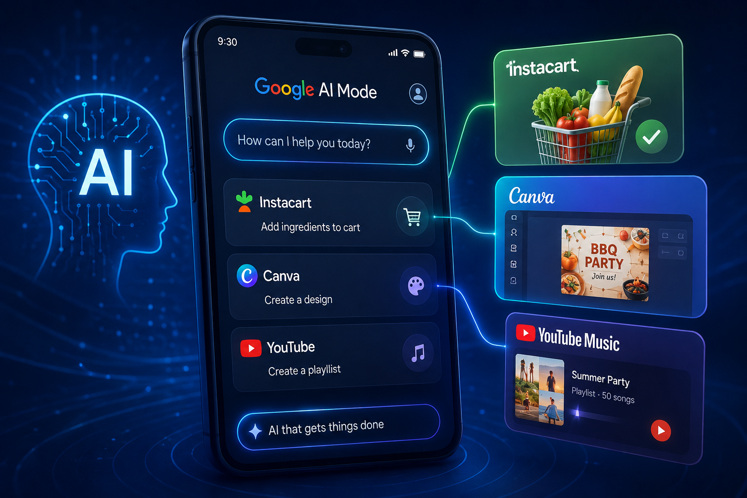 Google mở rộng Chế độ AI, cho phép tương tác trực tiếp với nhiều ứng dụng phổ biến Google mở rộng Chế độ AI, cho phép tương tác trực tiếp với nhiều ứng dụng phổ biến