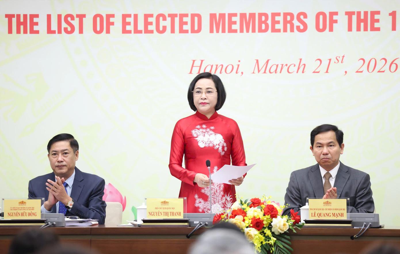 Danh sách 500 người trúng cử đại biểu Quốc hội khóa XVI