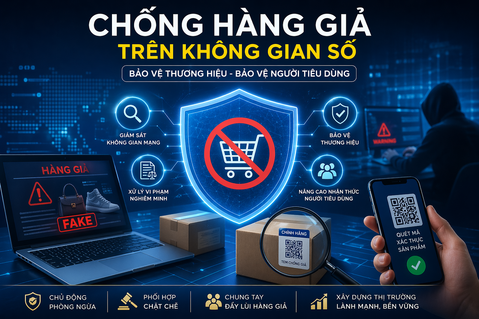 Chống hàng giả trên không gian số: Khi doanh nghiệp phải tự dựng “lá chắn” thương hiệu