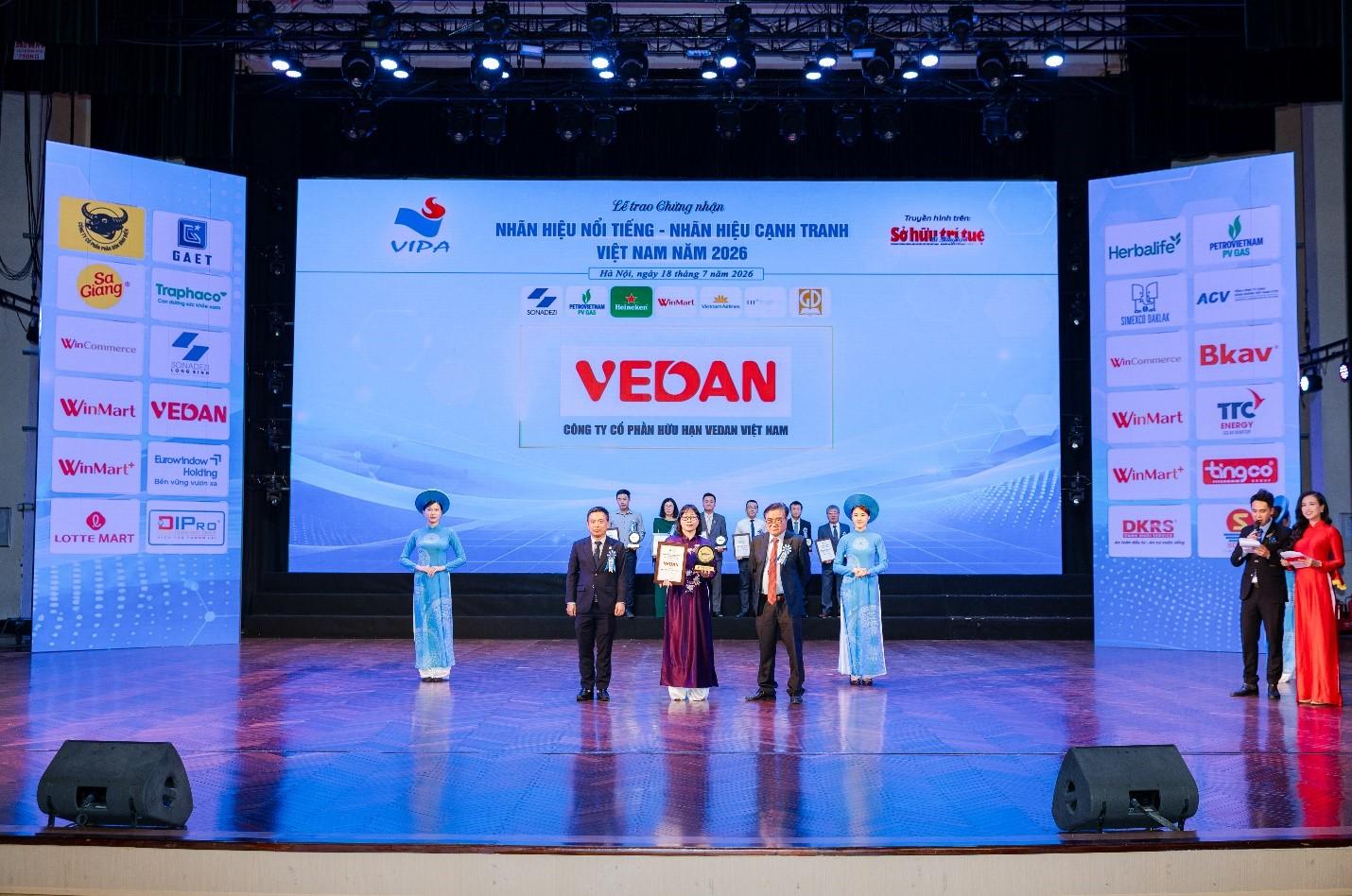 Vedan Việt Nam lần thứ 11 liên tiếp đạt ‘Nhãn hiệu Nổi tiếng Việt Nam’