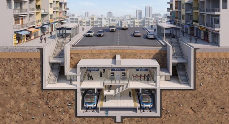 Tuyến metro tiếp theo của TP. HCM dài 35km dự kiến có 13 ga ngầm và 11 ga trên cao Tuyến metro tiếp theo của TP. HCM dài 35km dự kiến có 13 ga ngầm và 11 ga trên cao