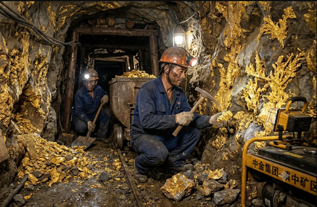 Phát hiện Trung Quốc huy động 1.000 nhân công cùng 45 giàn khoan hiện đại nhất âm thầm khoan sâu 219 lỗ, phát hiện mỏ vàng siêu khủng, trữ lượng 1.444 tấn