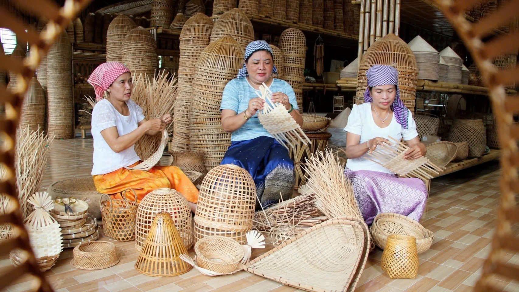 Mở hướng phát triển mới cho nghề mây tre đan