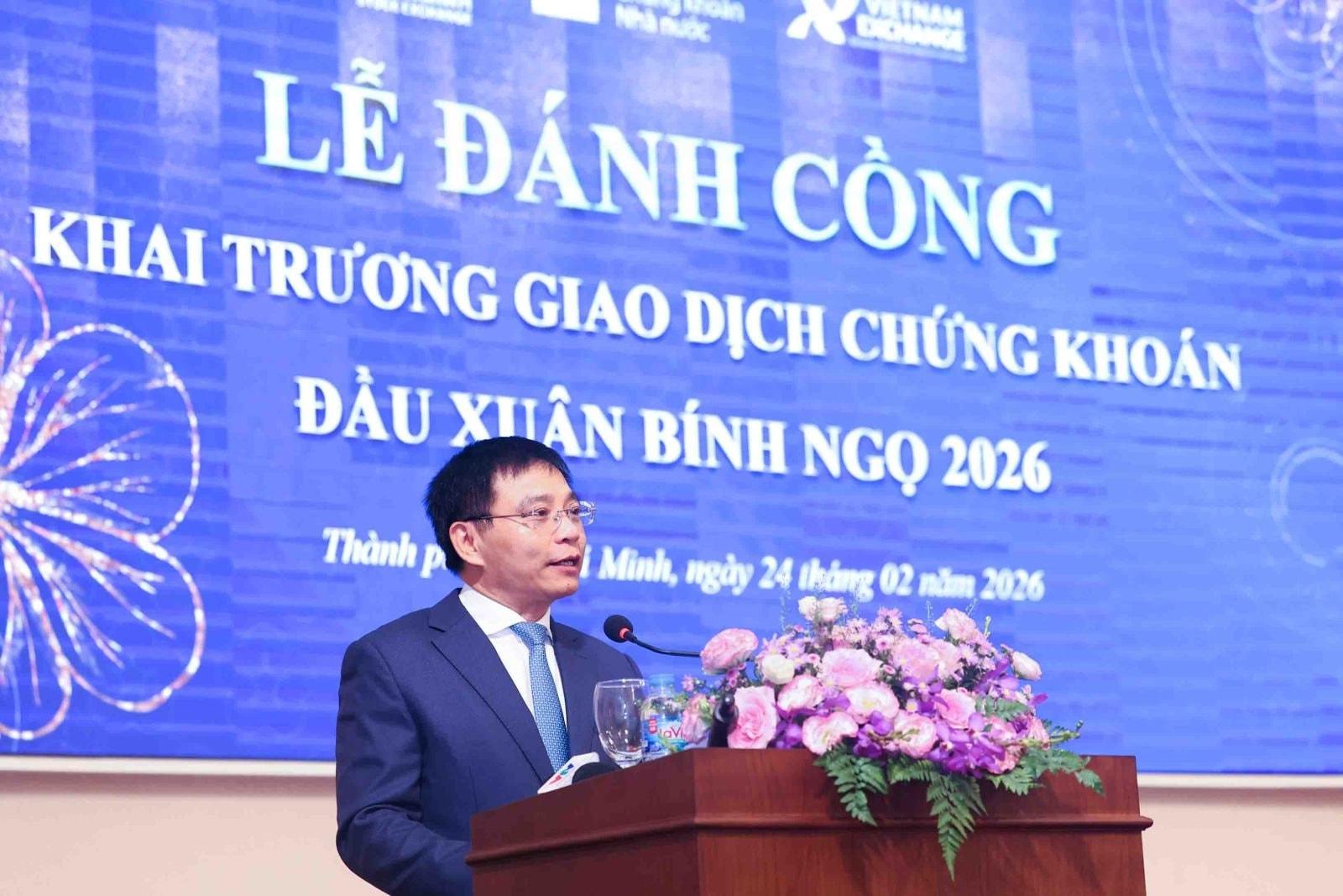 Bộ trưởng Nguyễn Văn Thắng: Năm 2026 nâng tầm thị trường chứng khoán, hướng tới quy mô 100% GDP