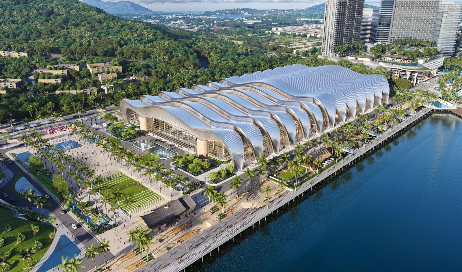 Trung tâm Hội nghị APEC Phú Quốc lắp giàn mái, sân bay sắp xong đường băng 2