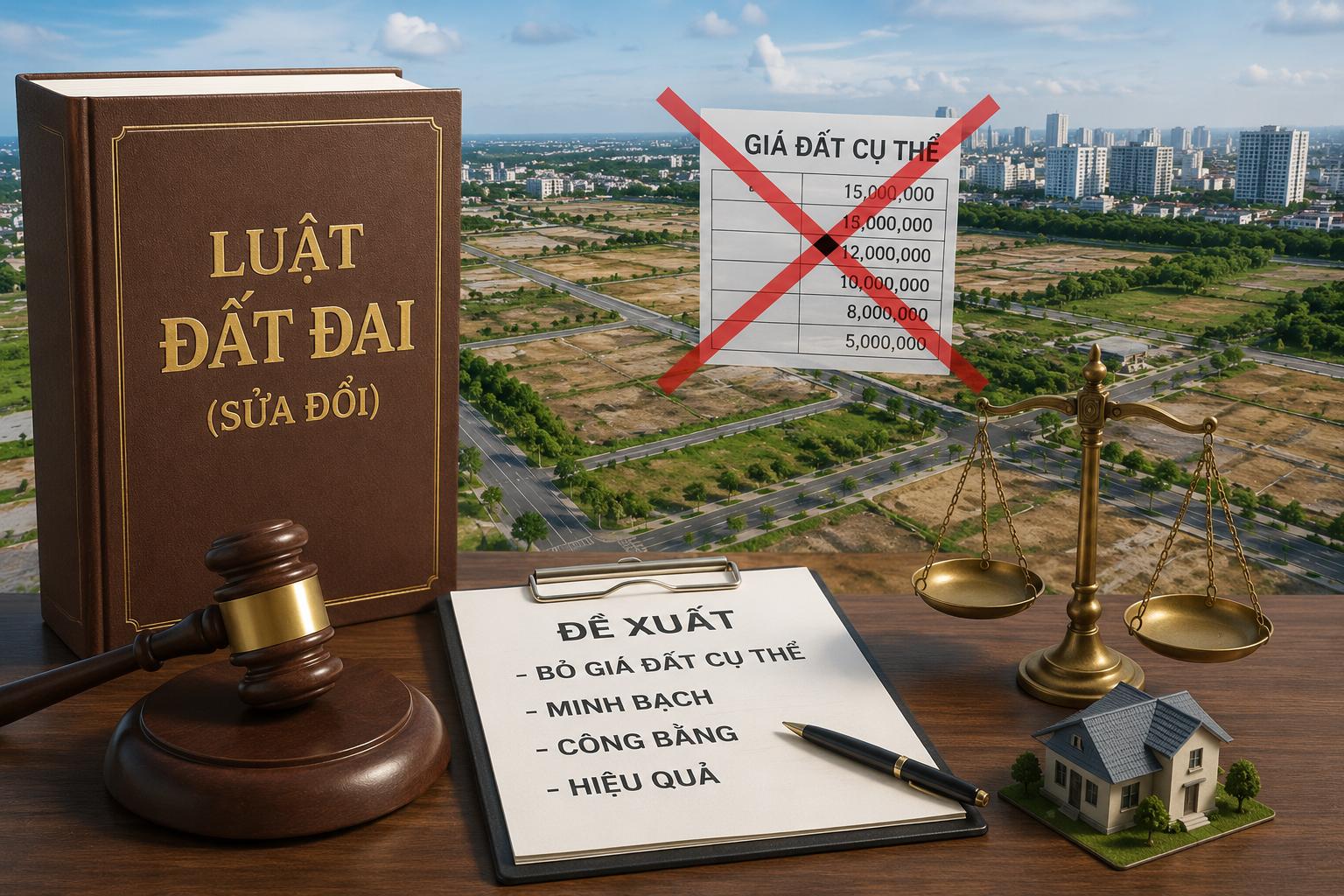 Đề xuất bỏ giá đất cụ thể trong dự thảo Luật Đất đai sửa đổi