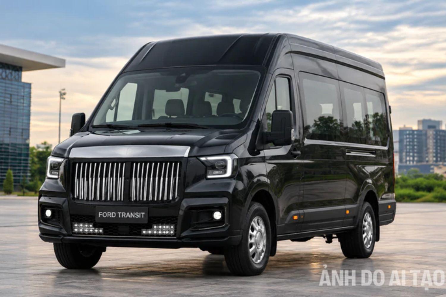 Lộ diện Ford Transit bản độ phong cách Rolls-Royce siêu sang tại Việt Nam