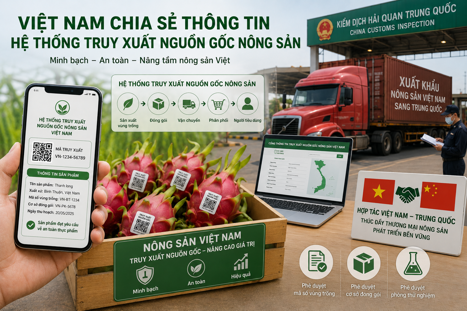 Việt Nam tăng tốc số hóa truy xuất nguồn gốc nông sản phục vụ xuất khẩu