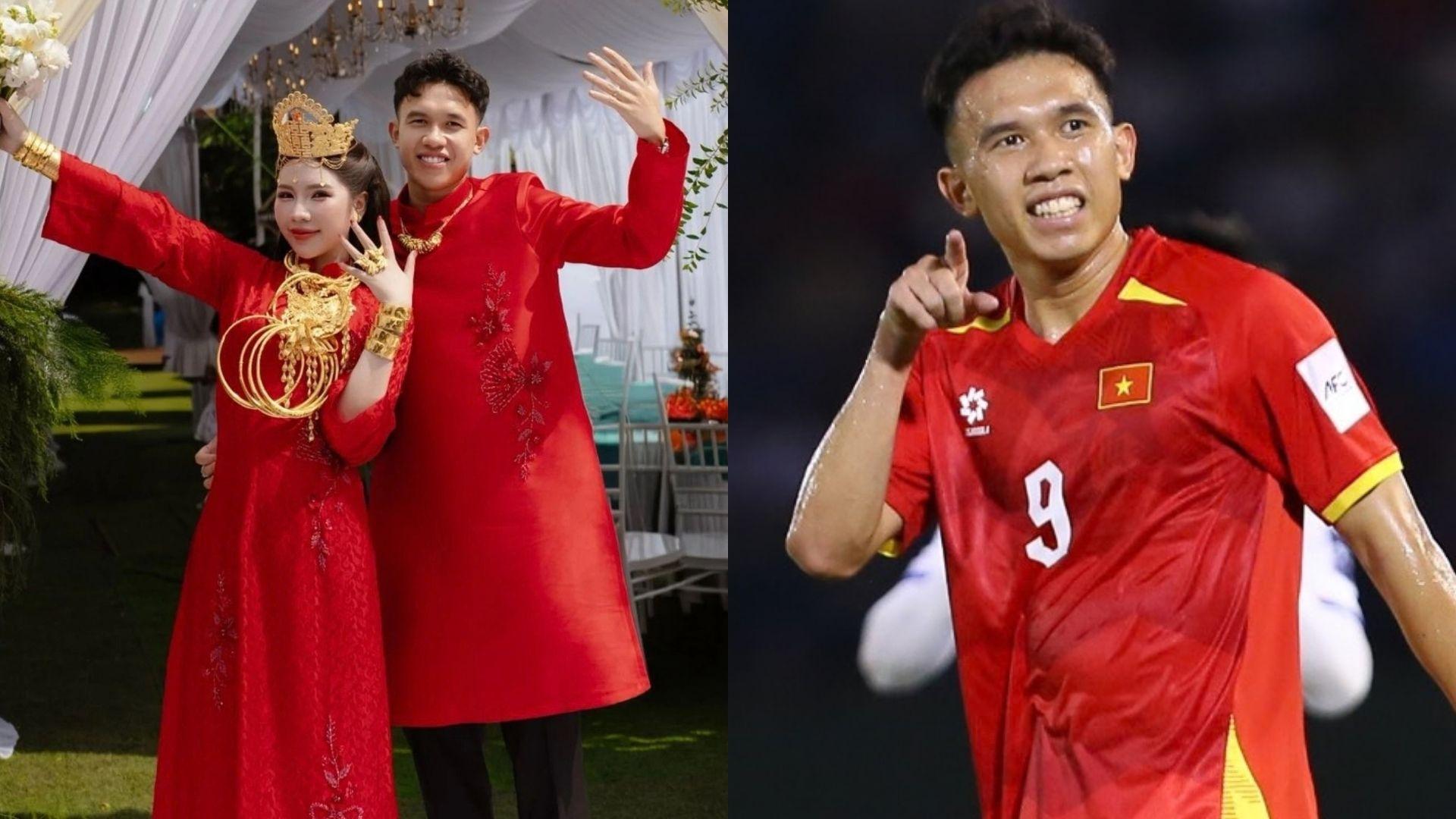 Cầu thủ sinh năm 2001 được gọi lên tuyển thay Quang Hải, cưới vợ là 'bà chủ tiệm vàng' sau 8 năm hẹn hò