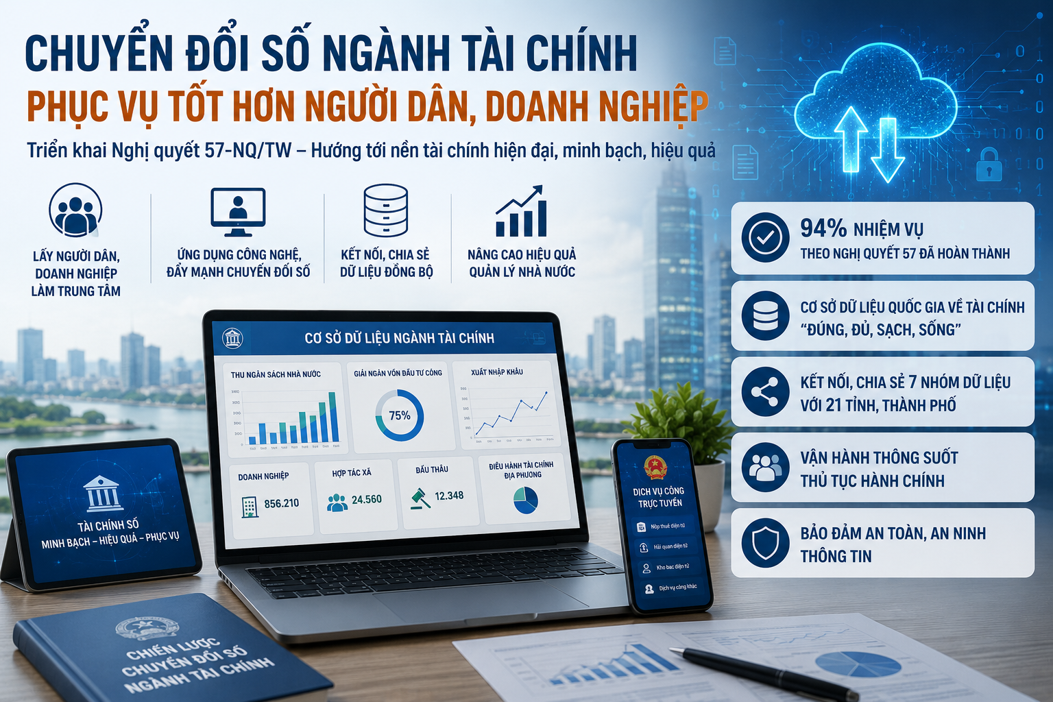 Chuyển đổi số ngành Tài chính lấy người dân, doanh nghiệp làm trung tâm phục vụ