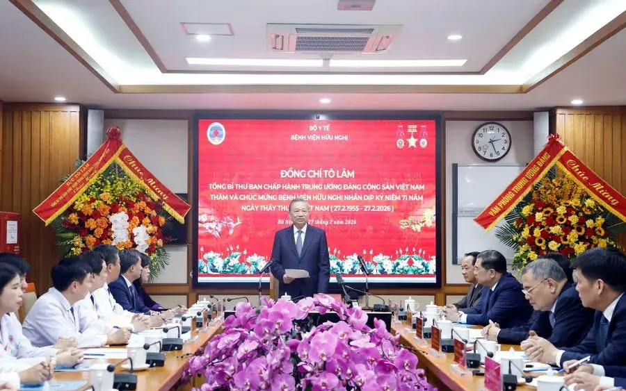 Tổng Bí thư Tô Lâm: Sức mạnh lớn nhất của ngành y nằm ở trái tim và khối óc người thầy thuốc