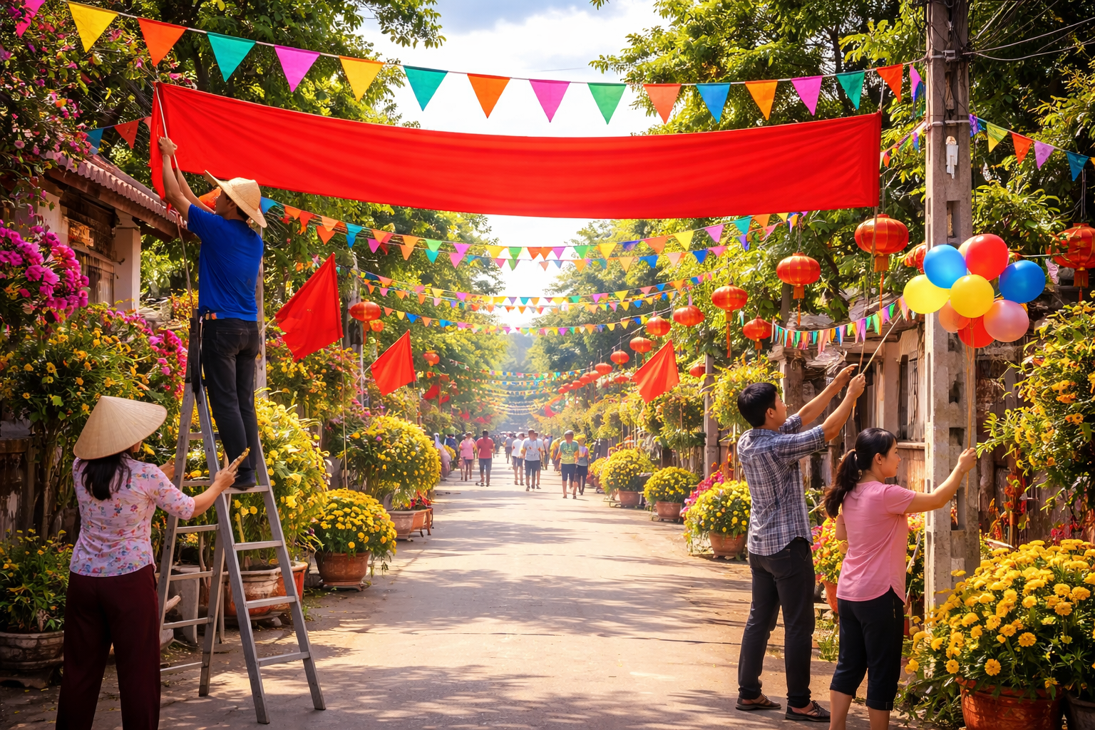 Cả xã đồng loạt treo băng rôn khắp các tuyến đường để ăn mừng em bé đầu tiên chào đời sau 17 năm Cả xã đồng loạt treo băng rôn khắp các tuyến đường để ăn mừng em bé đầu tiên chào đời sau 17 năm